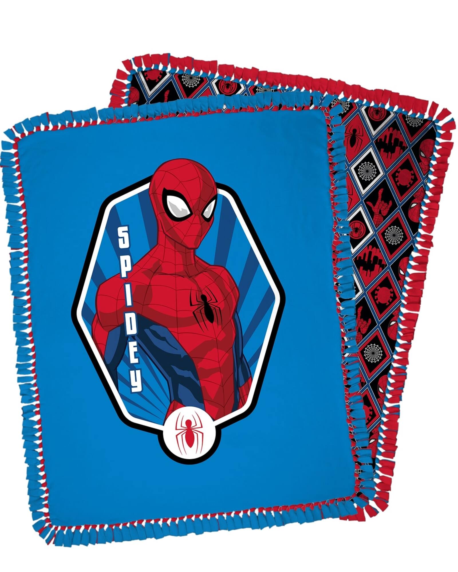 Spider-Man 72" Spidey Badge No Sew Fleece Throw Kit